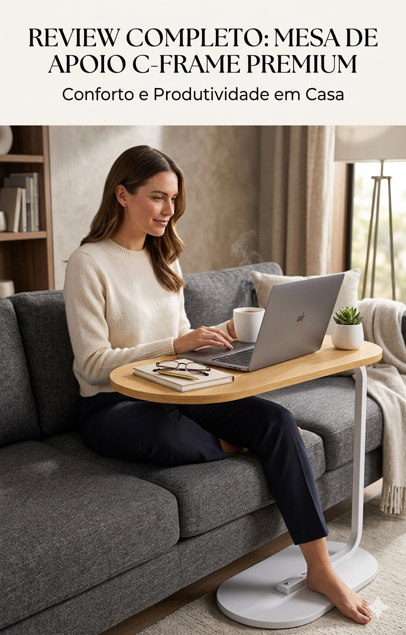 Mesa de Apoio Lateral Oval para Notebook É Boa? Review Completo